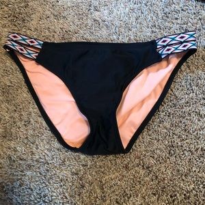 Black and pink Aztec Pattern bathing suit bottoms